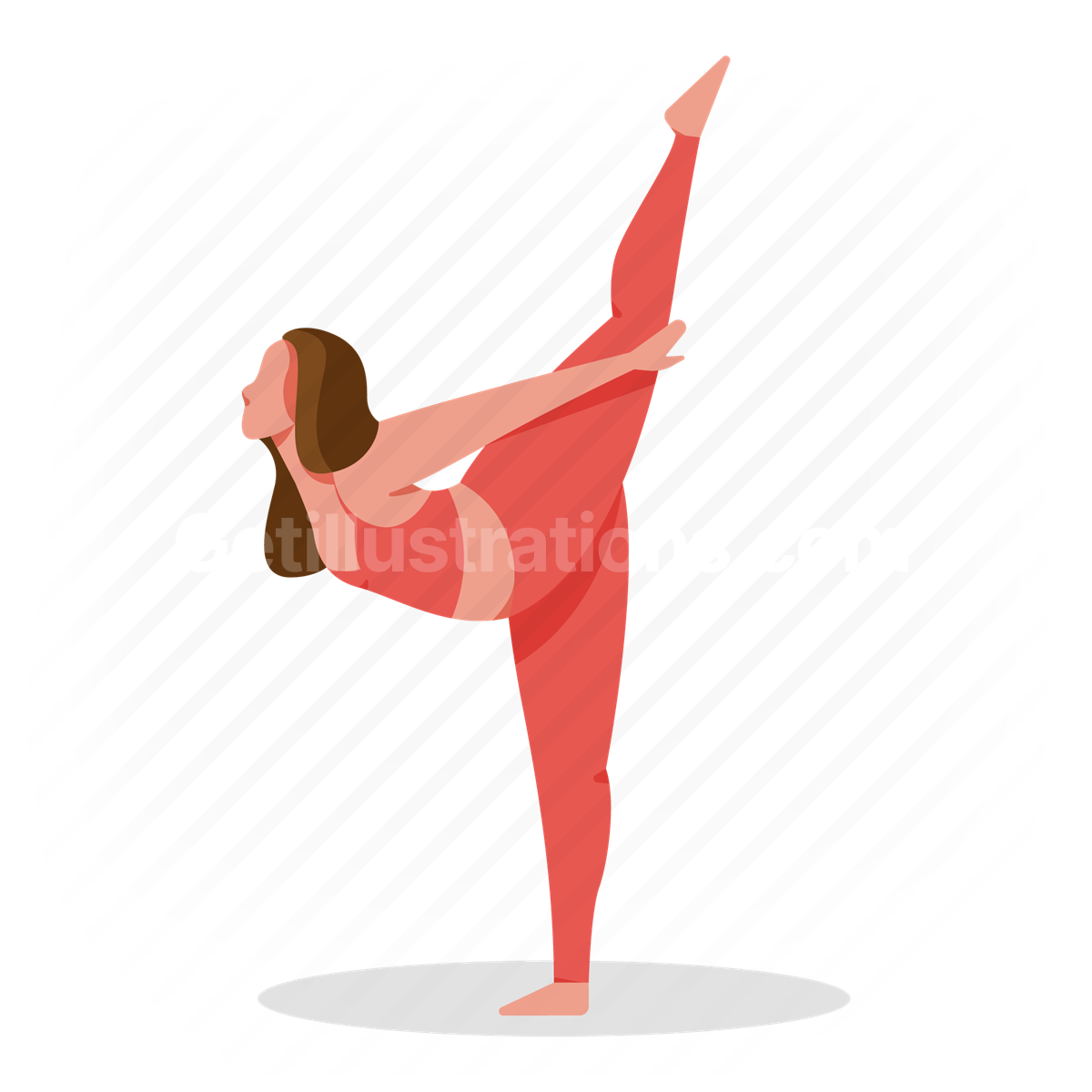 woman, yoga, female, person, stretch